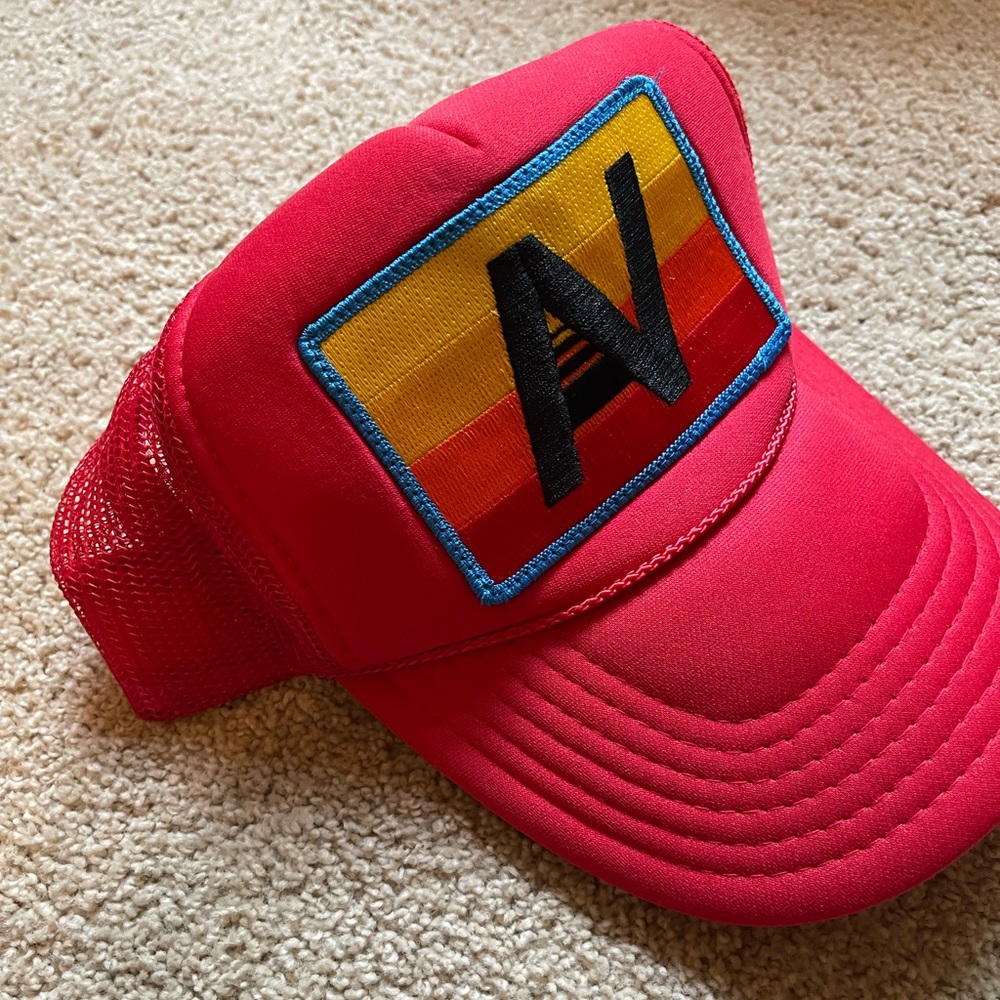 Red Aviator Nation Hat, lightly used